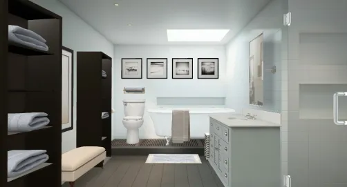 Peach colored bathroom