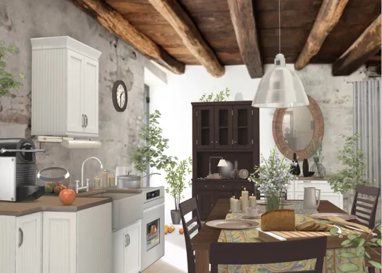 My country kitchen  Design Rendering