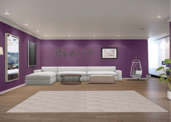 Living Room Area Design Rendering