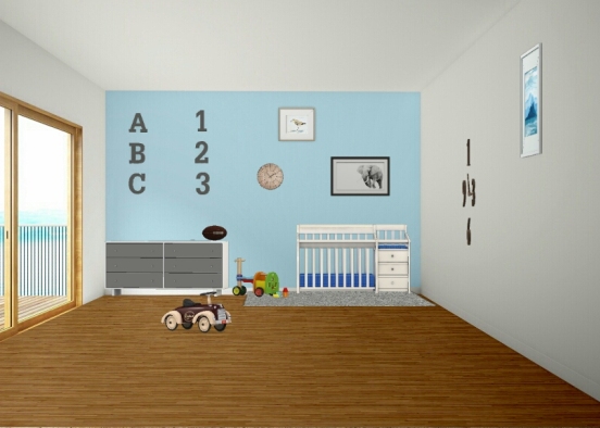Baby boys room  Design Rendering