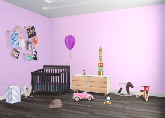 Baby girl room 👨‍👩‍👧 Design Rendering