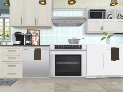 Light Aqua Kitchen Wall