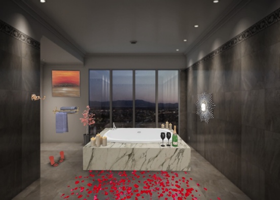 🌹Romantic Bathroom 🥂🌹 Design Rendering