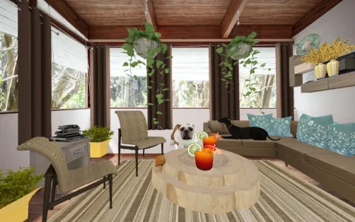 brown room