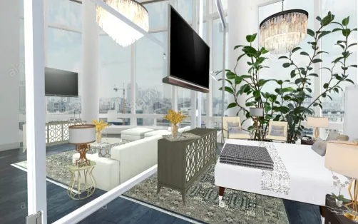 Luxury penthouse sky hotel suite 