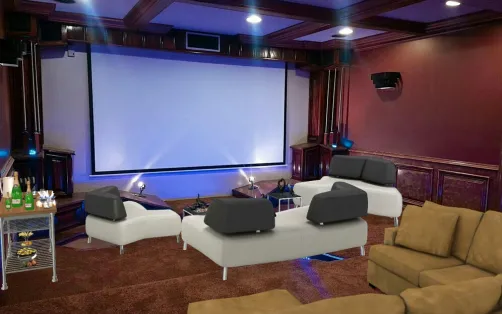 Luxury home movie theater 