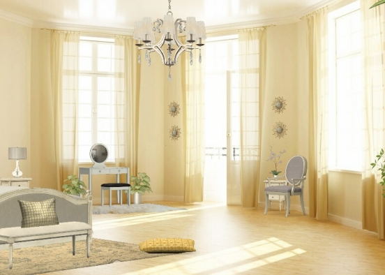 French Fancy Bedroom Design Rendering