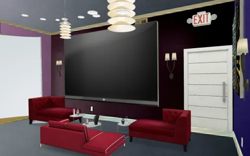 Modern Home movie theater 