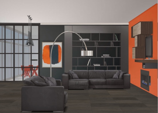 Orange-black Design Rendering
