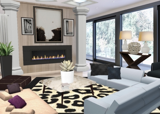 Lounge of glamour Design Rendering