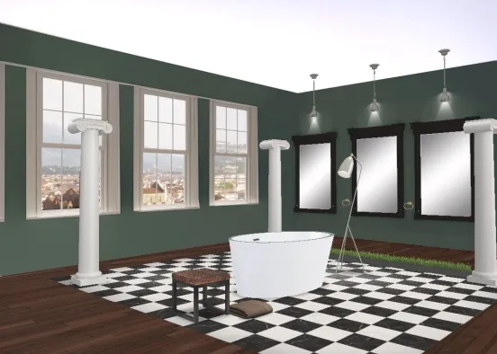 панорамная ванної комната Design Rendering