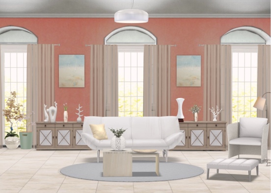 Living room design  Design Rendering