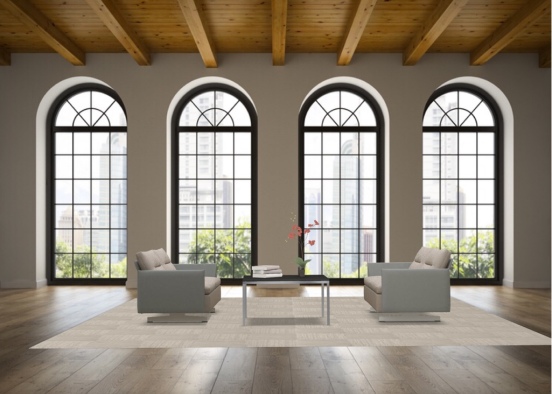modern-chic living room Design Rendering