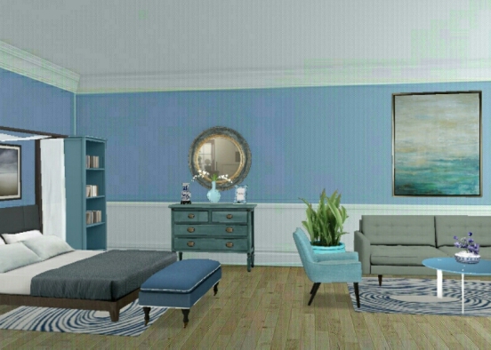 Blue room Design Rendering