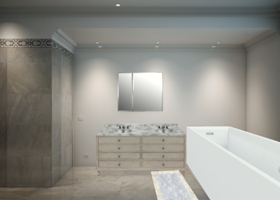 Banheiro de rico  Design Rendering