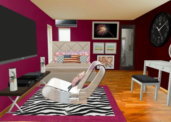 Dormitorio para mujer  Design Rendering
