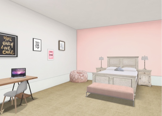 a teen room Design Rendering