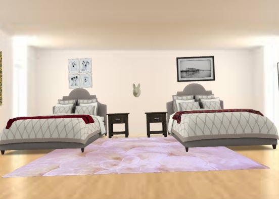 Twins room Design Rendering