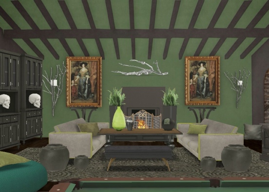 The Slytherin Common Room Design Rendering