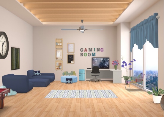 gaming room Design Rendering