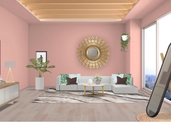 Insta worthy living room Design Rendering