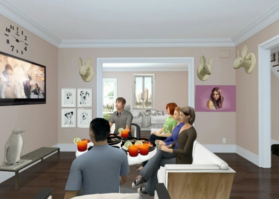 # Living room # Bedroom  Design Rendering