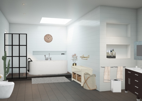 Salle de bain chic et moderne  Design Rendering