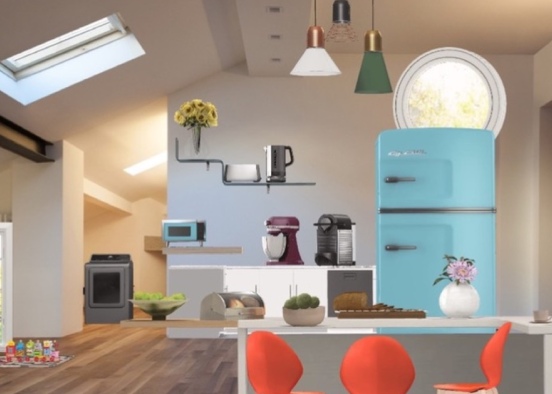 Family Kitchen Room 🌸 Design Rendering
