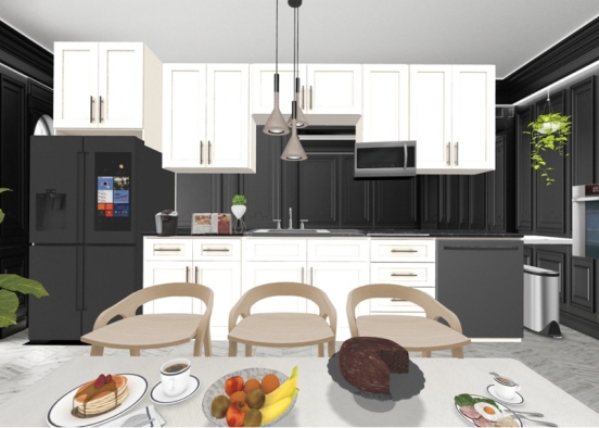cozinha clean Design Rendering