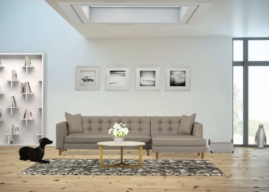 Grey living room x Design Rendering