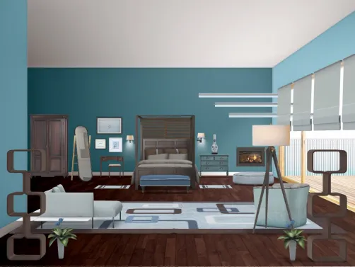 Chambre bleu