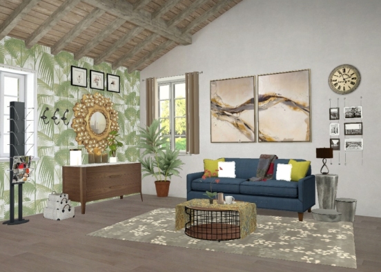 Sassy living room  Design Rendering