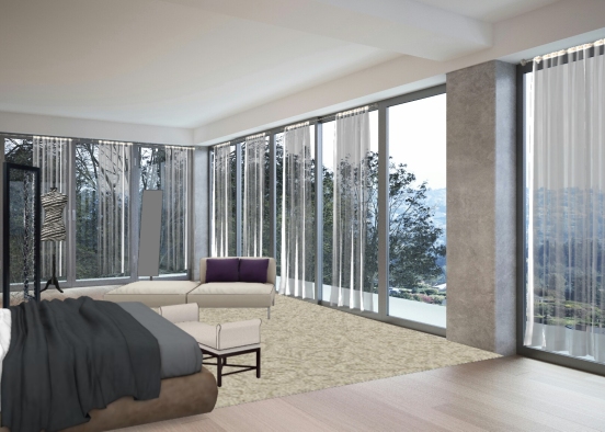 Dormitorio vistas espectaculares Design Rendering