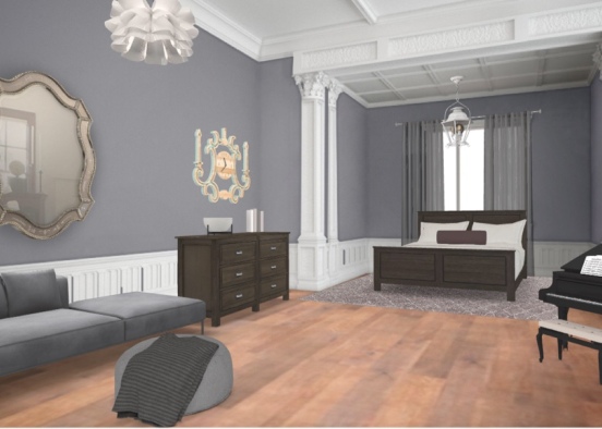 Victorian bedroom  Design Rendering