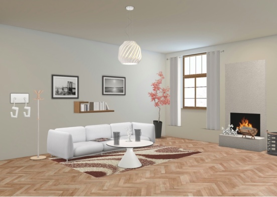 Deluxe Living Room Design Rendering