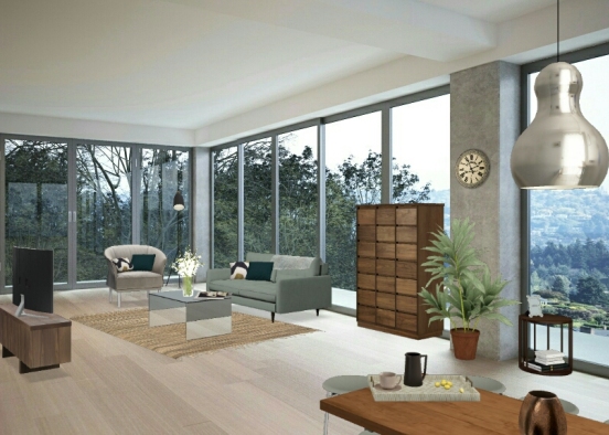 My living room  Design Rendering