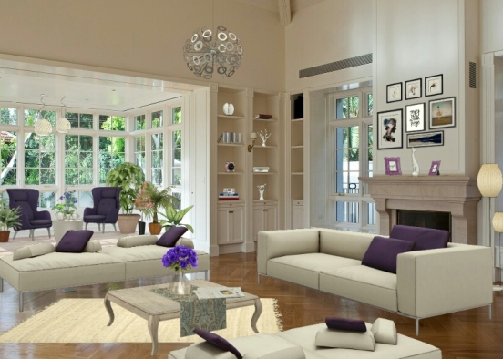Purple and white Design Rendering
