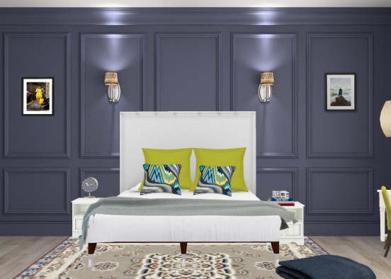Chambre bleue  Design Rendering