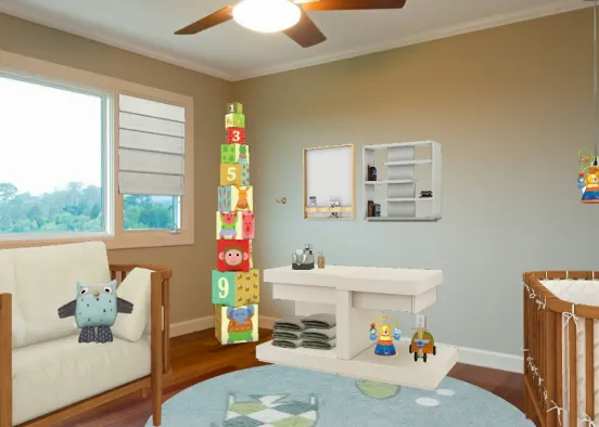 # Quarto de bebê Design Rendering