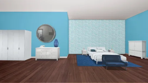 Blue bed room 