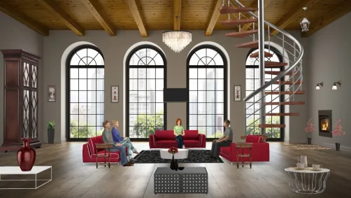 Sala de estar sofistic