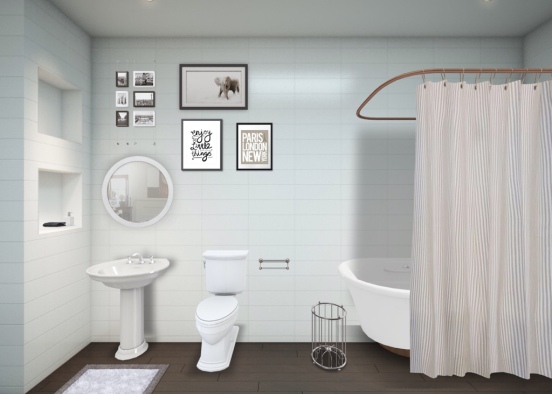 The enjoyable  bathroom Design Rendering