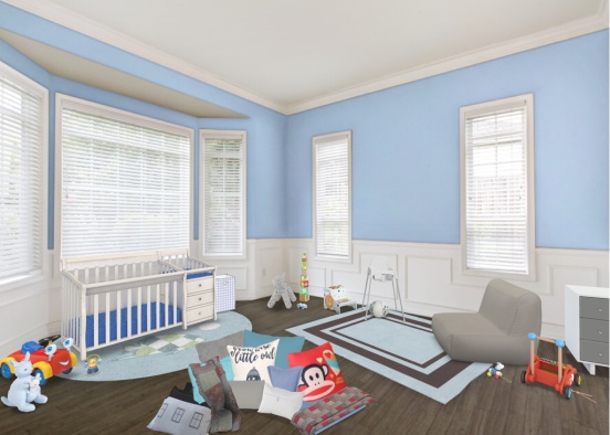 baby boy bedroom 👶🏻👼 Design Rendering