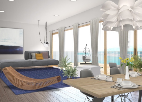 Beach home (Forlmal Living room) Design Rendering