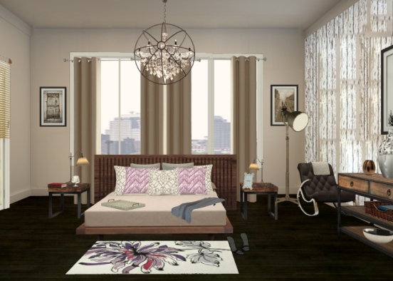 Dakota bedroom 1 w/o purple art Design Rendering