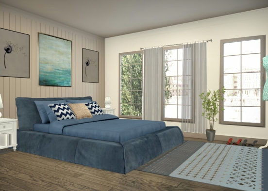 Cosy bedroom Design Rendering
