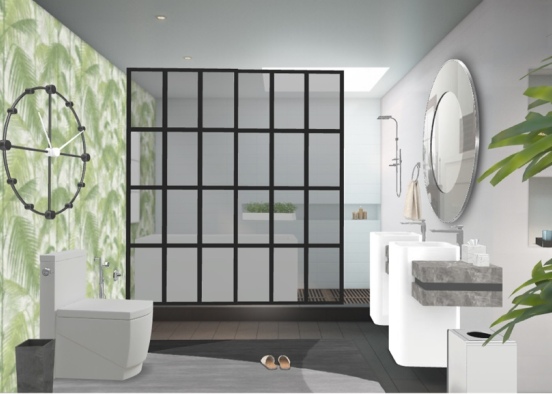 banheiro moderno Design Rendering