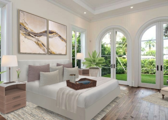 Elegant Bedroom Design Rendering