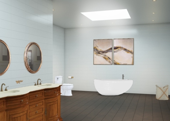 Bathroom brown Design Rendering