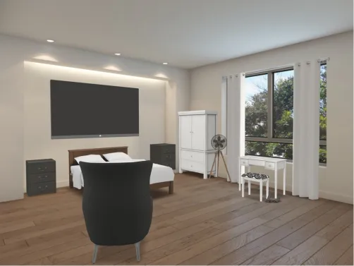 nice warm cozy black and white living room bedroom